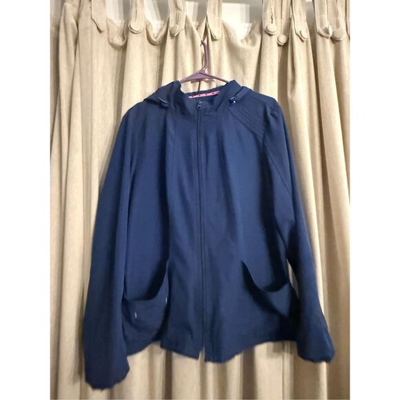 heartsoul Break On Through Women's 3-Pocket STRETCH Zip Front Warm-Up Scrub Jack - Picture 2 of 7